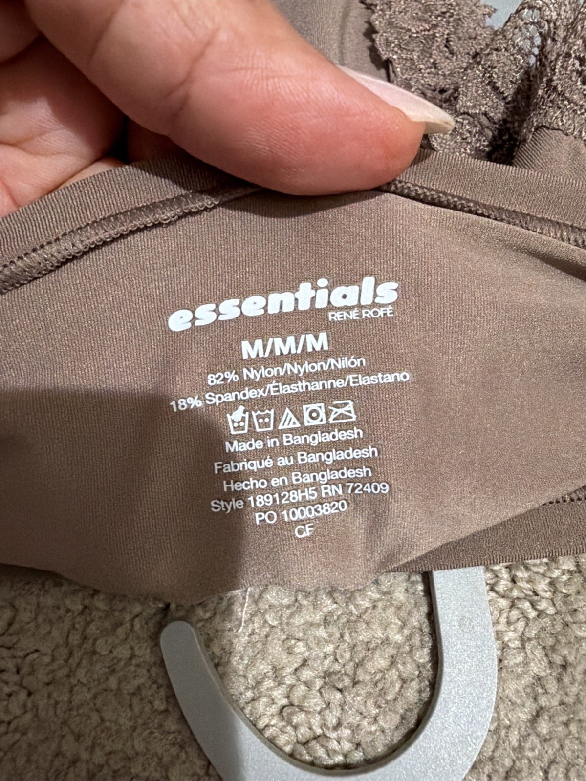 Essentials By Rene Rofe 5pk Flexible Fit Lace Tangas Panties. Sz M. NWT!