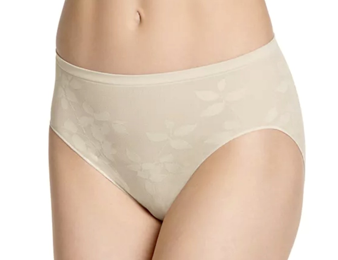 JOCKEY EcoComfort Dusty Sands Nude Floral Leaf Hi Cut Panty Womens 10 3XL 2621
