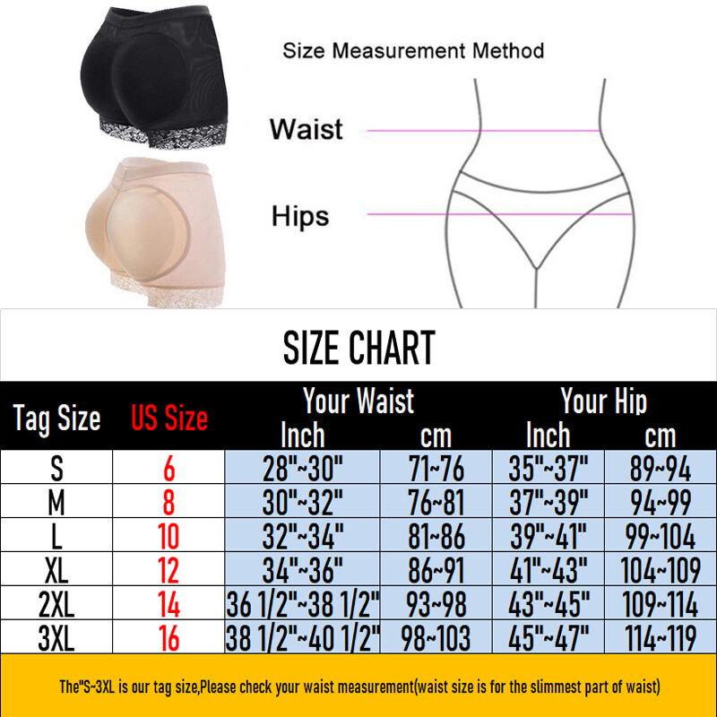 Women’s Butt Lift Ass Hip Enhancer Booty Shaper Booster Underwear Panties Padded