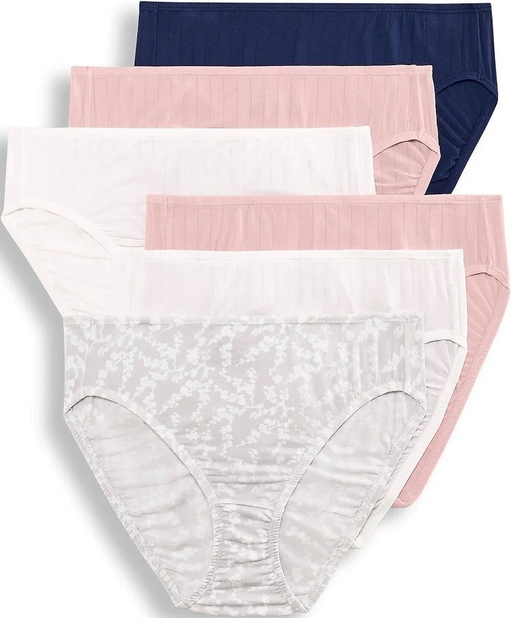 Jockey Supersoft Breathe French Cut Panties 6-Pack Mauve Size 5 S A629540 NWT Ne