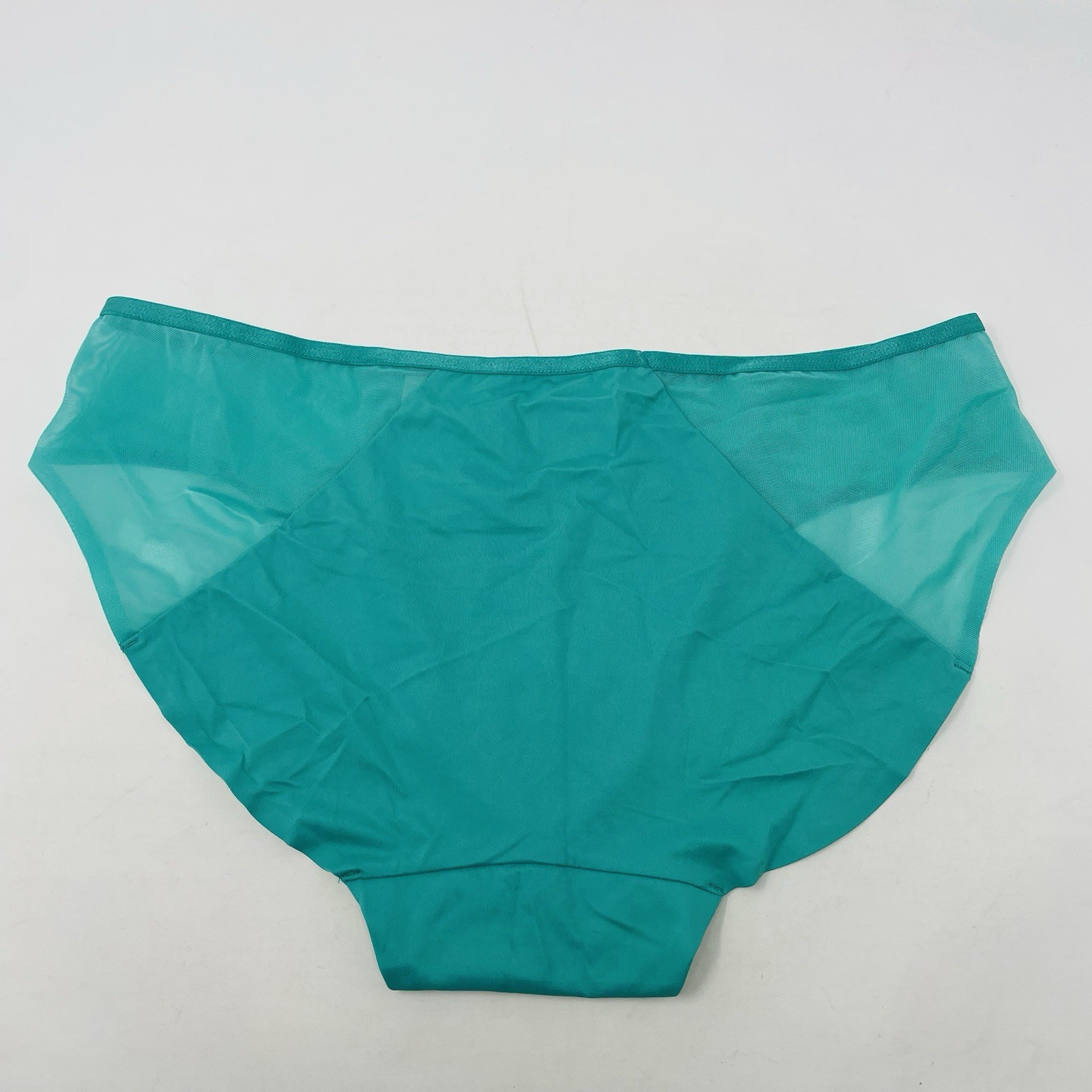 Auden Womens Large 12/14 Invisible Edge Bikini Underwear with Mesh in Green 1233