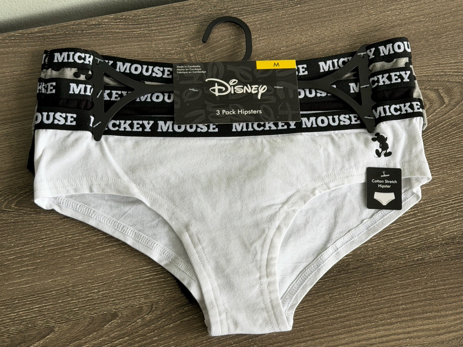 DISNEY Mickey Mouse 3 Pack Hipster Size: M New!