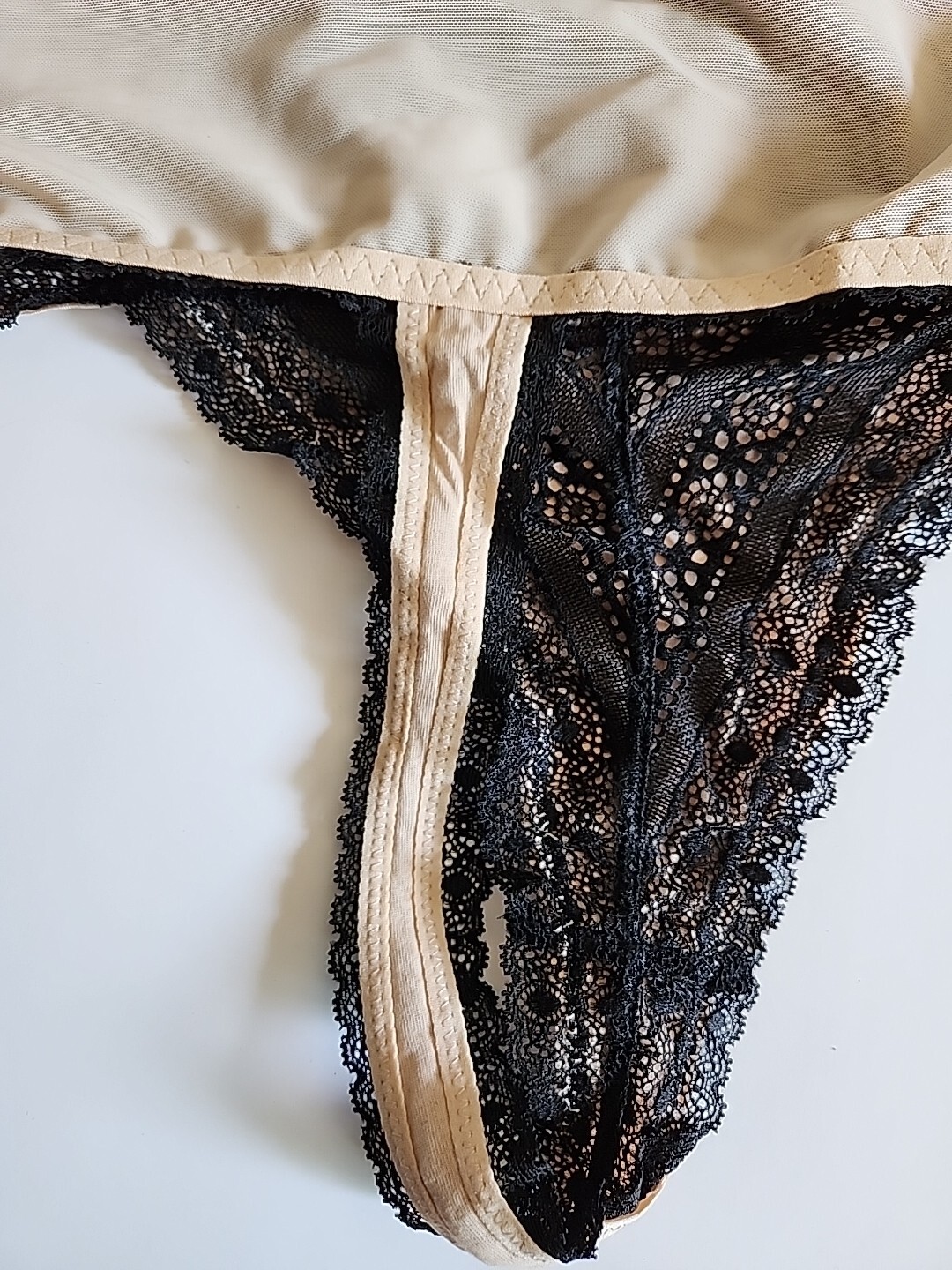 Nwt Popilush Shapewear High-waisted Underwear Lace Thong Black Size XXL