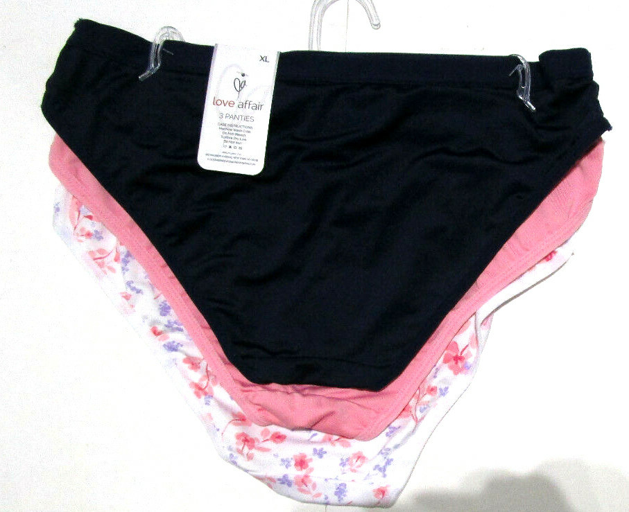 Love Affair 3-Pack Pretty Woman Sexy Panties, New Assorted Color Intimates Sz XL