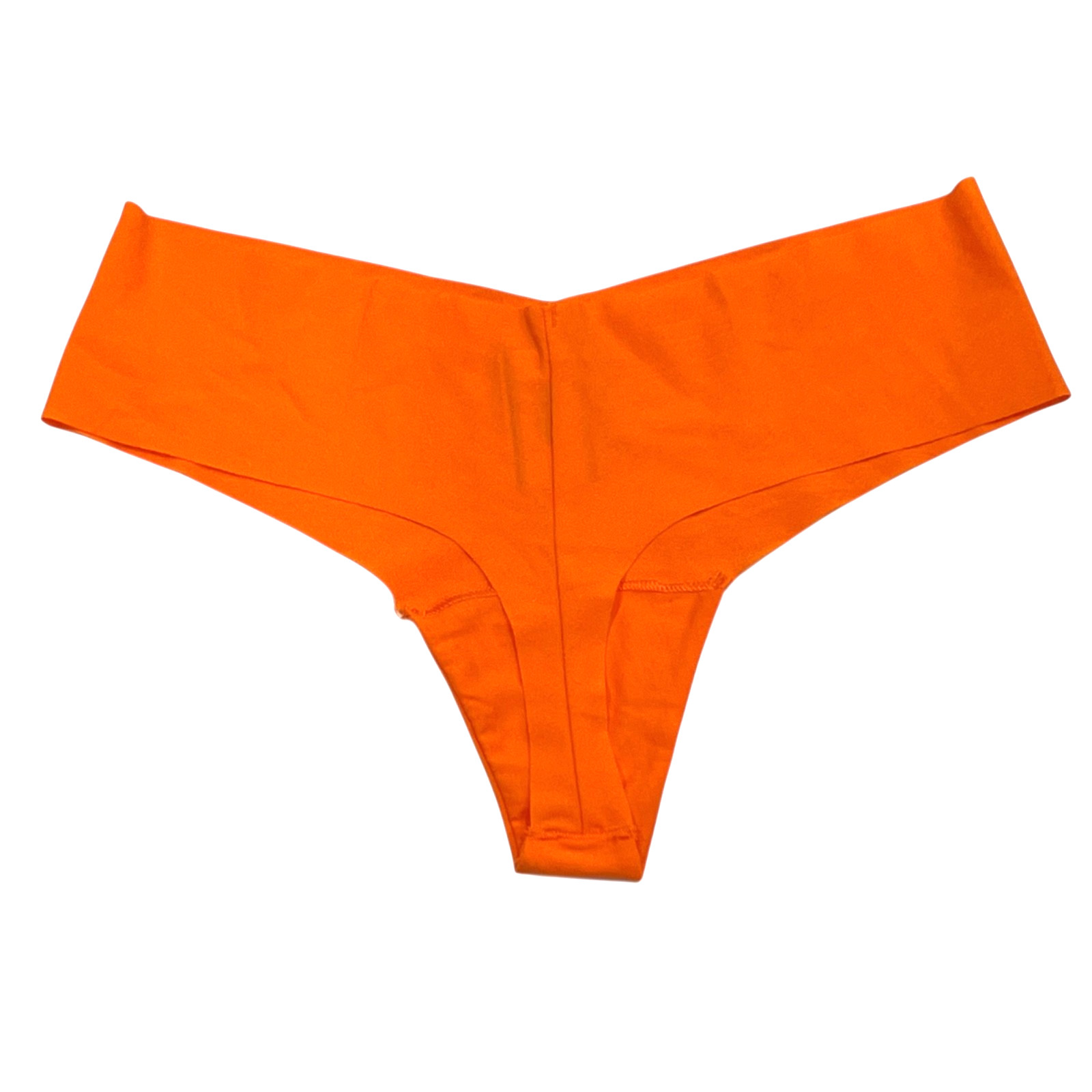 NWT VICTORIA’S SECRET PINK No Show Thong Pantie Sz XS-M-L-XL Orange Ghosts