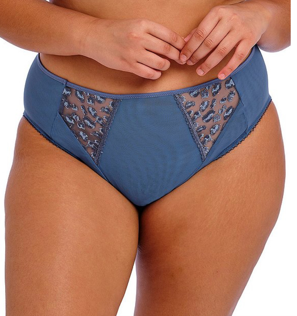 Elomi 4XL Namrah High Cut Brief Panty NWOT 301353 Stone Wash Blue
