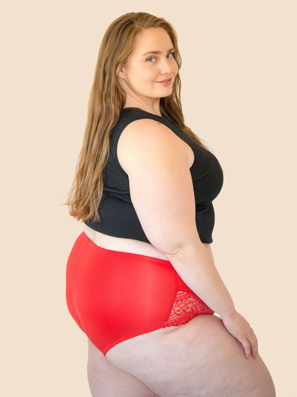 Womens Underwear Sexy Briefs Lace Light Tummy Control Panties S-Plus Size Girdle