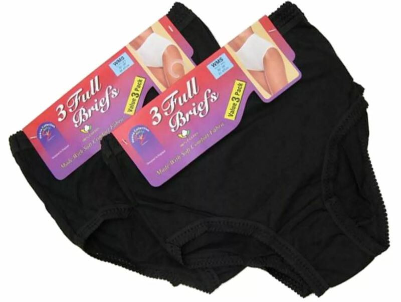3 Pack Ladies Full Mama Briefs 100% Cotton Knickers Underwear Multi Sizes 12-30