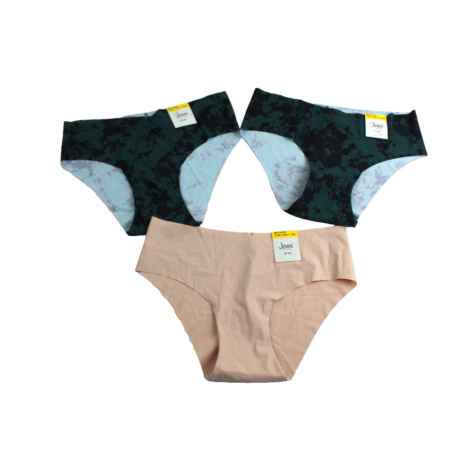 Lot Bundle of 7 Hipster Thong Underwear Panites Womens Medium Beige Green NEW
