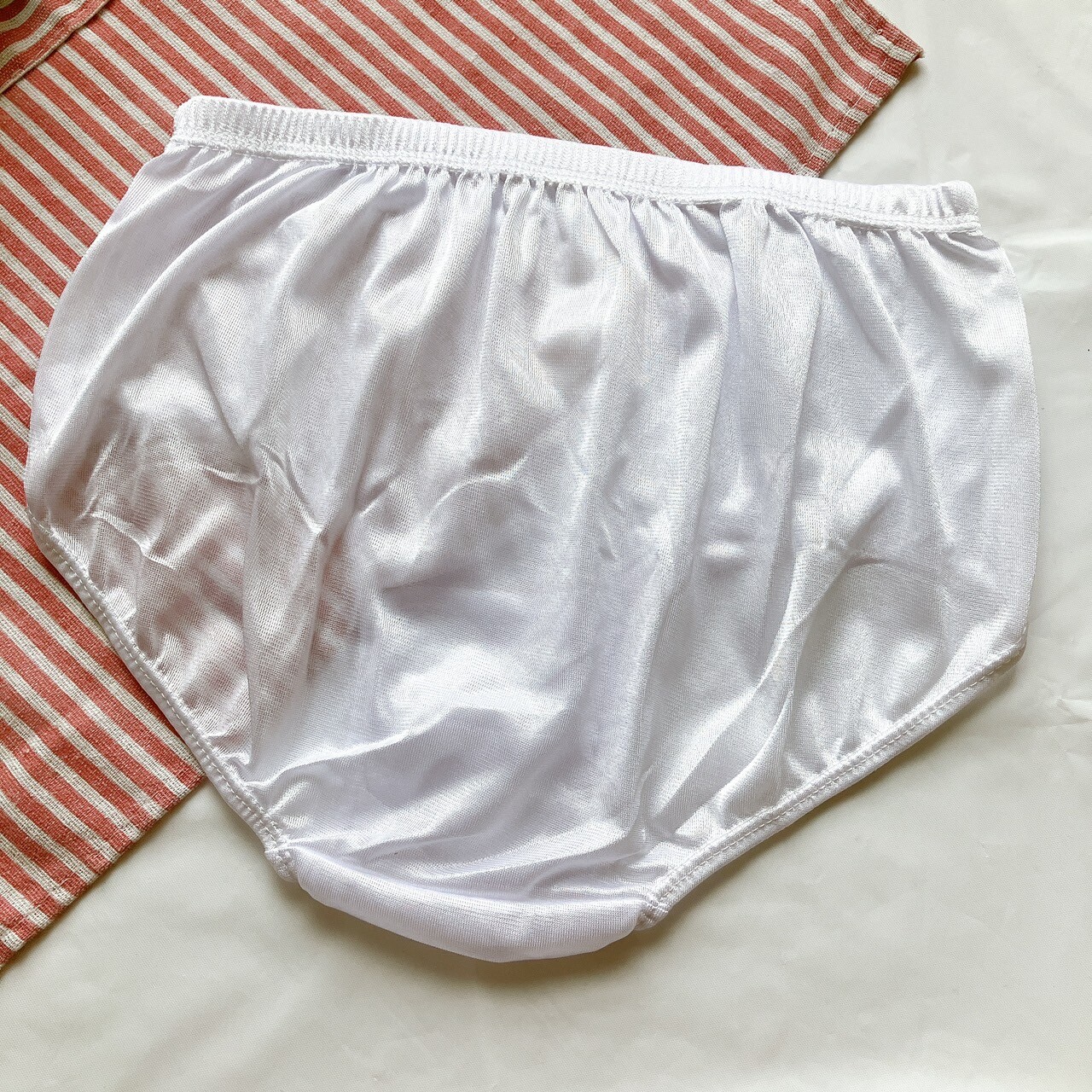 6 Pcs White Nylon Panties Knickers Panty Unisex Underwear Soft Undie Size M-3XL