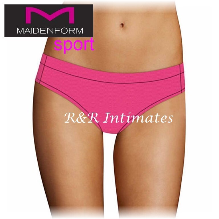 Maidenform Silky Sport Bikini, #MSFTBK, Hot Pink, 2XL