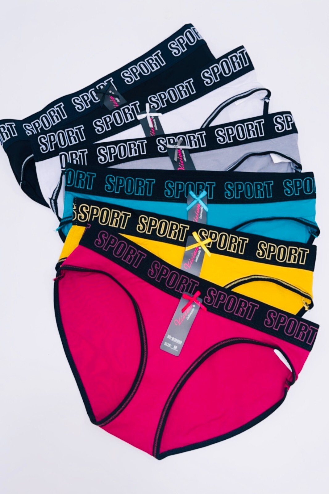 6-12 WOMEN’S Bikini cheeky SPORT 95% COTTON UNDERWEAR Panties Undies B002 S-XL