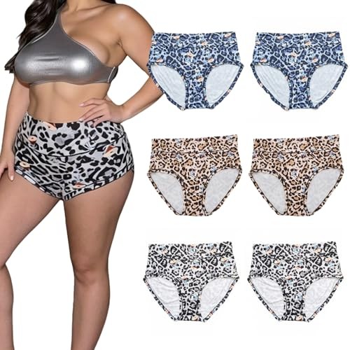 Sanftheit Women’s High Waisted Milk Silk Briefs – 4X-Large Plus 6 Pack