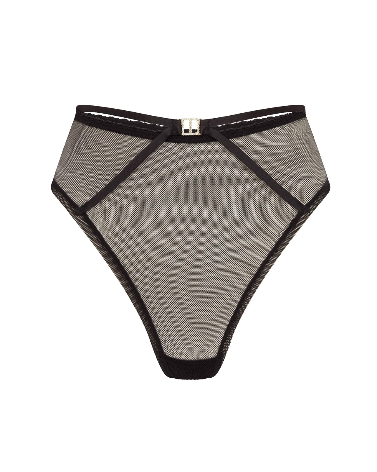 AGENT PROVOCATEUR BLACK AIDEN HIGH WAISTED THONG AP 1 X SMALL UK 6-8 BNWT