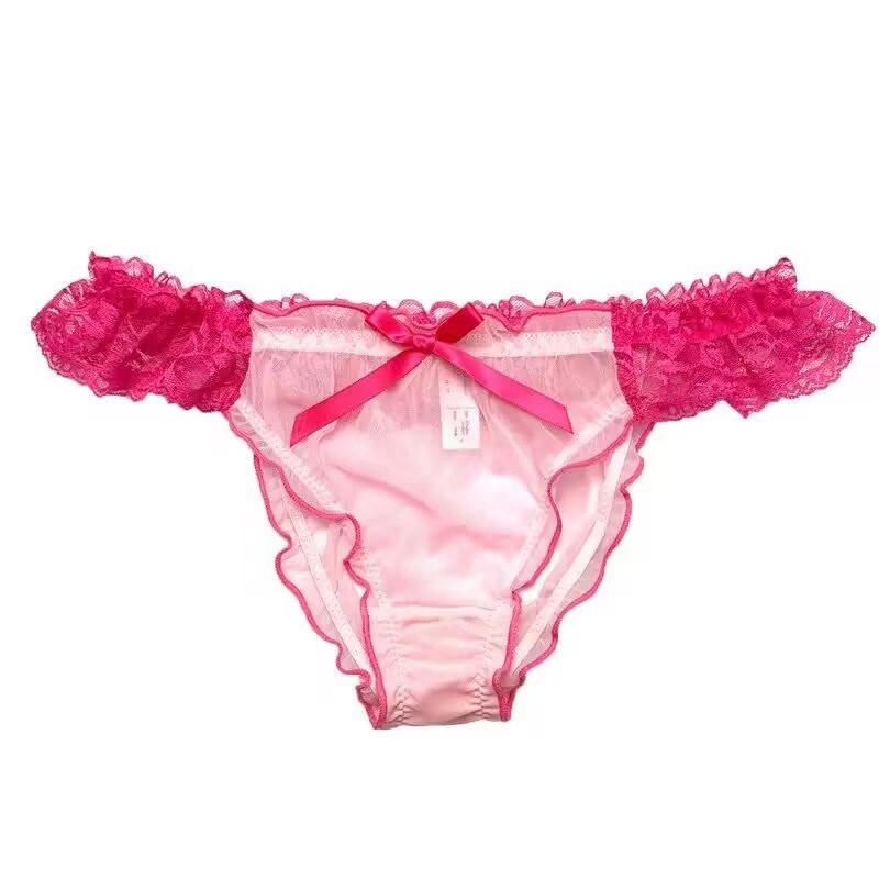 Sweet Girls Bow Lace Panties Briefs Transparent Lolita Princess Cute Underwear