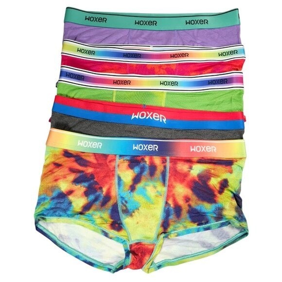 WOXER – Lot of 5 – Women’s “BOLD” Shortie Mid Rise Modal Size LARGE