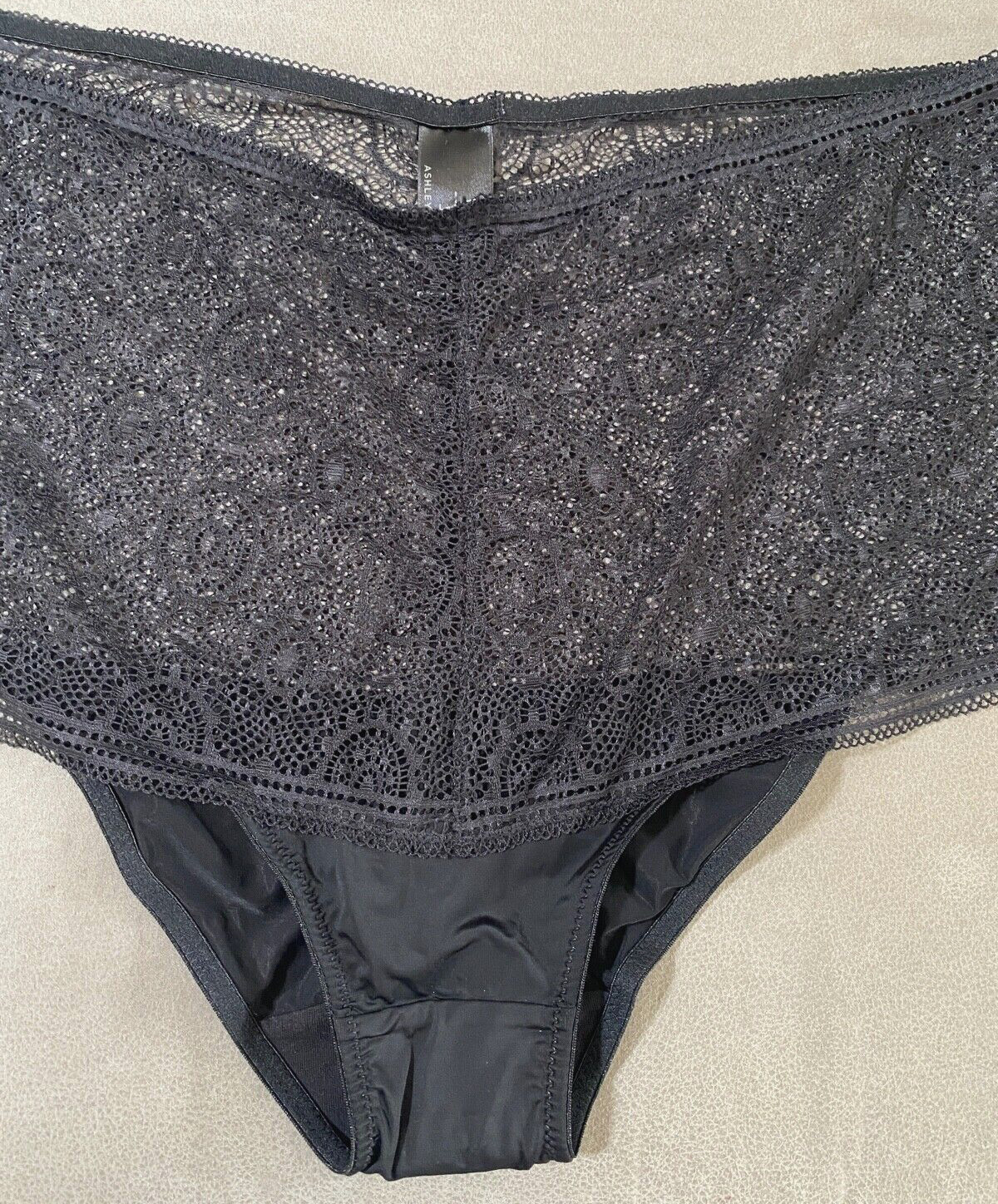 NEW ASHLEY GRAHAM ICON HIGH CUT BIKINI PANTY BLACK 2X #740338 BLACK