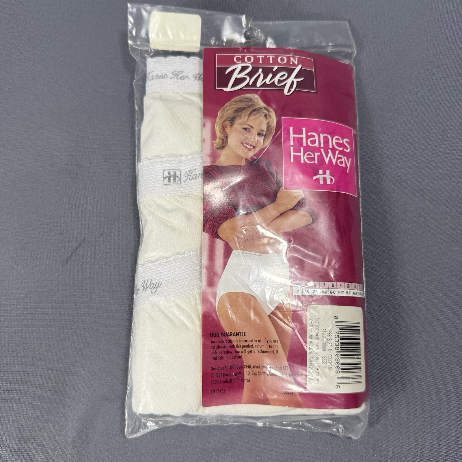 Vtg 1987 Jockey & 1999 Hanes Her Way Cotton HiCut Briefs White 4 Pair Size 8 NOS
