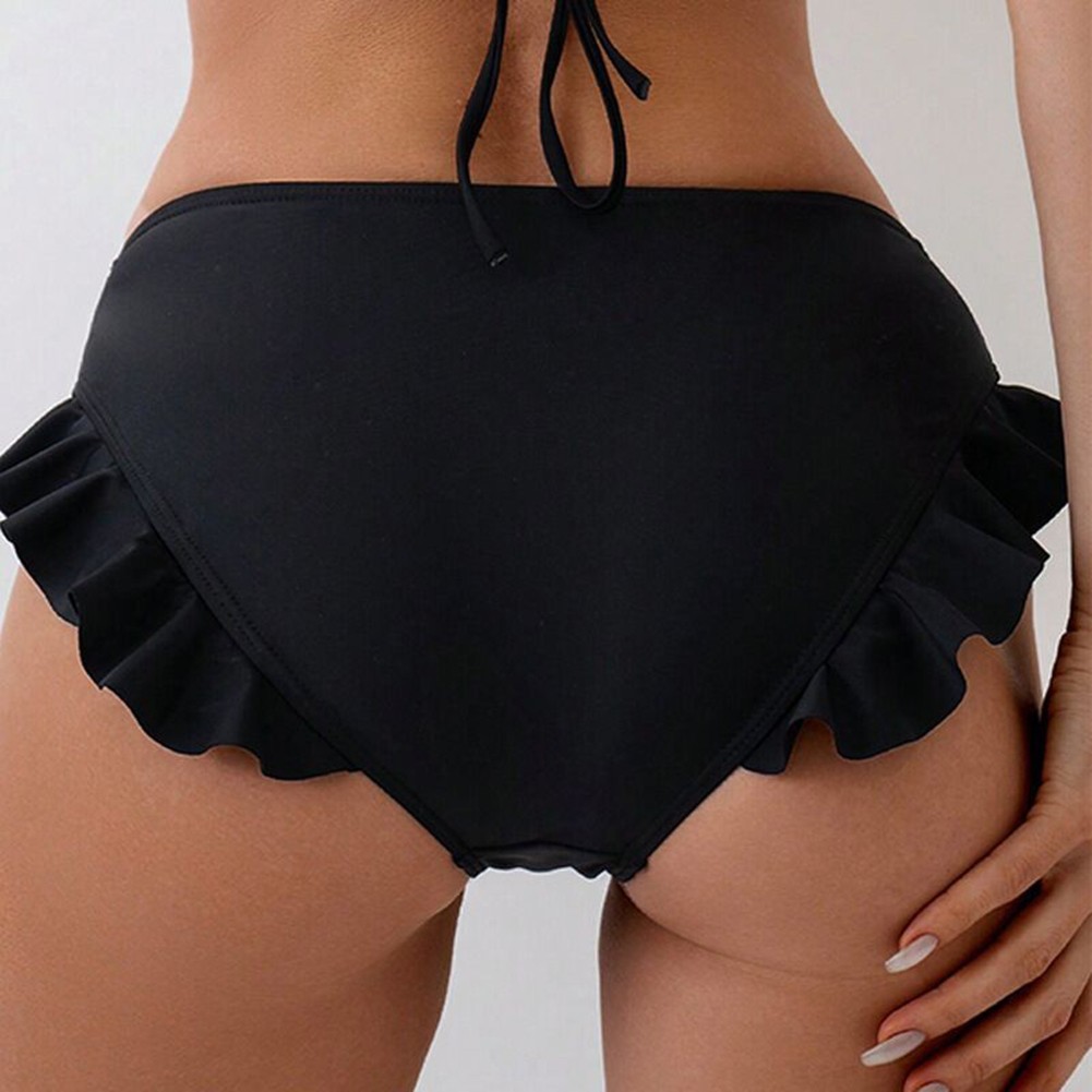 New Black and Red Womens for lingerie Ruffles Panties for Sleep and Home