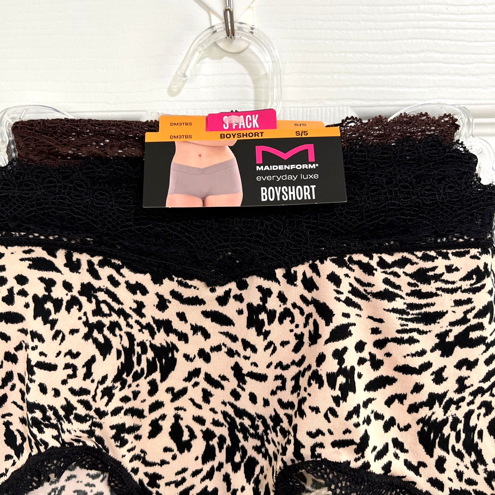 NEW 3 Pack Maidenform Everyday Luxe BoyShorts Panties S/5 Multi-Color DM3TBS