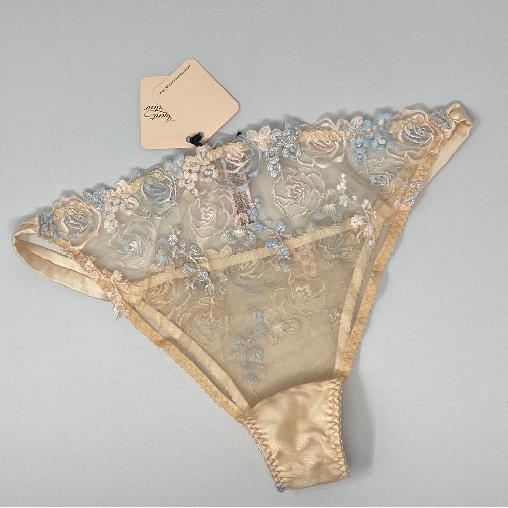 Agent Provocateur Odette Peach Pastel Brief AP4 Large NWT