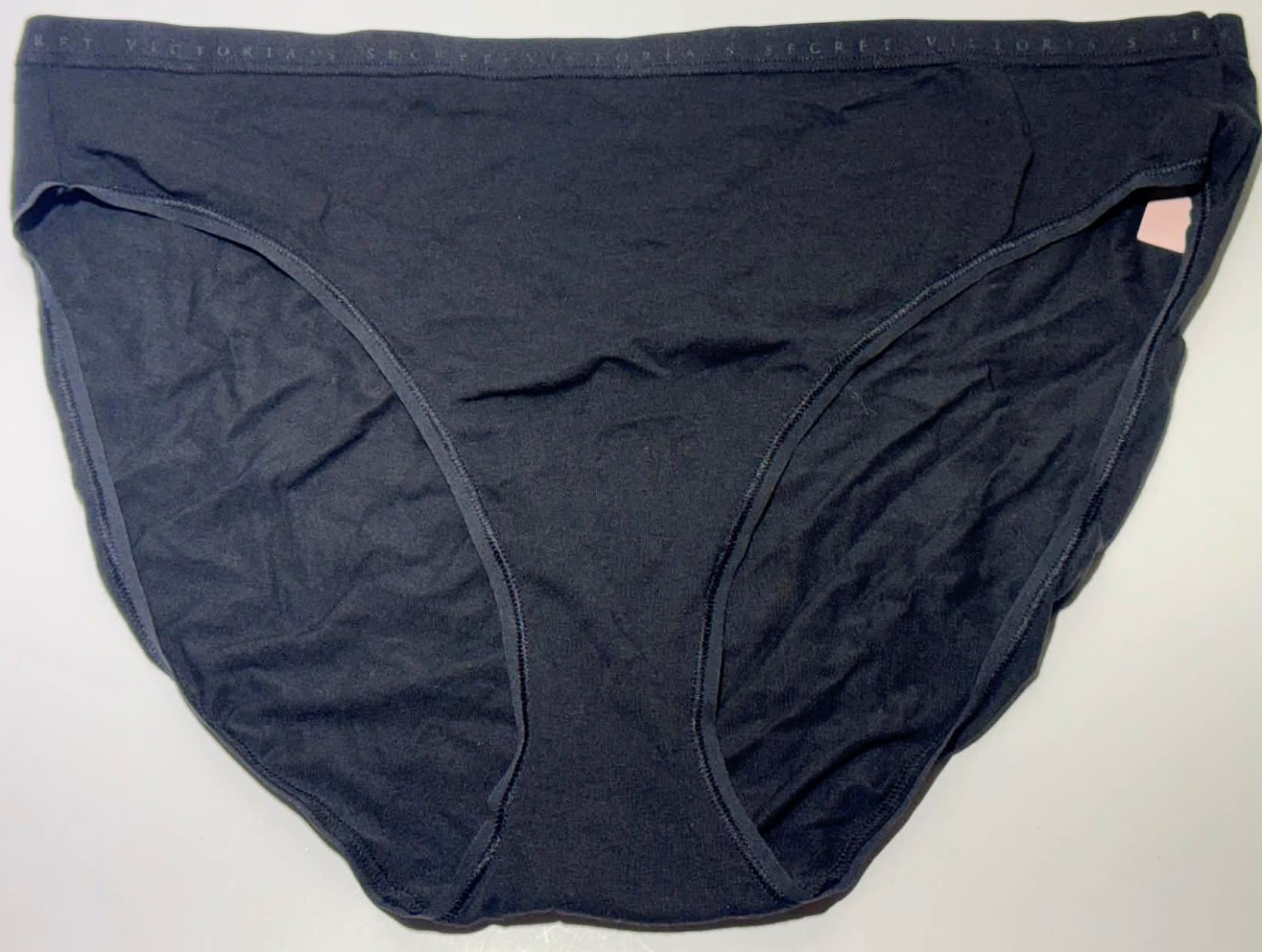 NWT VICTORIA’S SECRET COTTON (XXL) HI-CUT BRIEF PANTIES BLACK