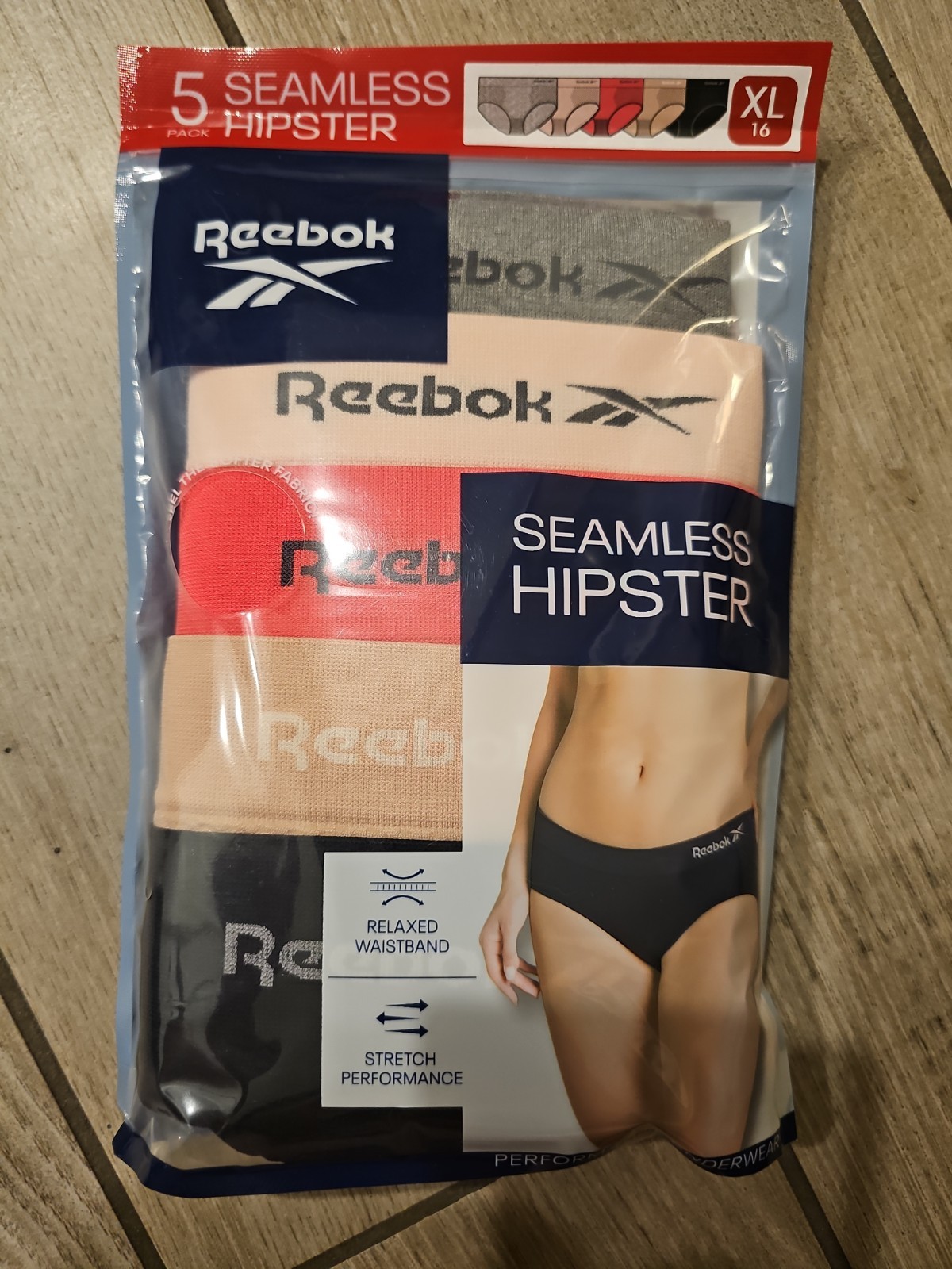 Reebok, 5 Pk – Seamless Hipster Panties Underwear Women’s Size Xl