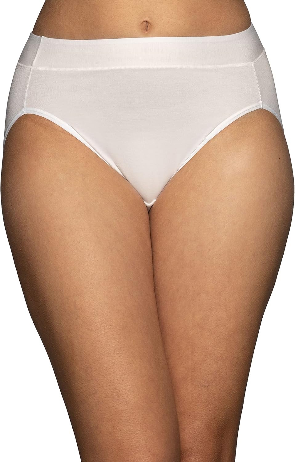 3 Pack Vanity Fair Beyond Comfort Modal 13250 Hi Cut Panty Underwear White 6 ~ 8