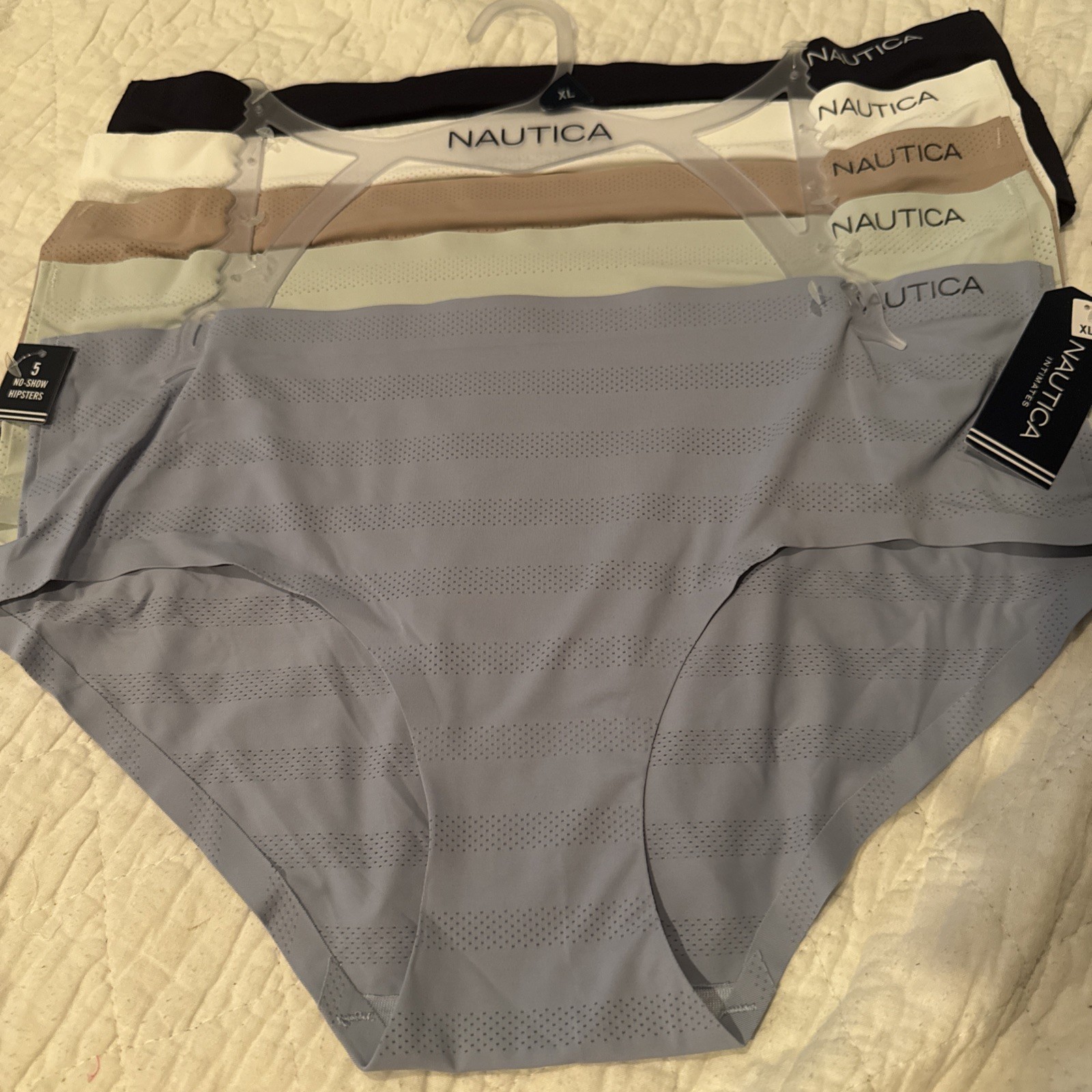 NAUTICA WOMEN’S HIPSTER PANTIES UNDERWEAR 5 PACK SIZE XL HIPSTERS LINGERIE