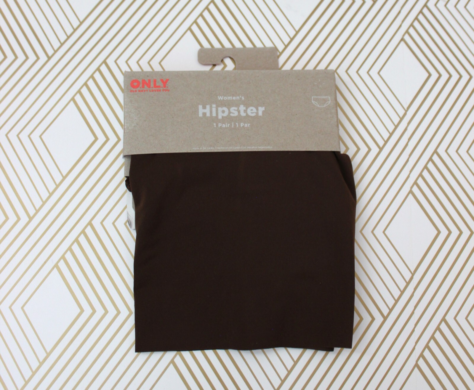 Old Navy Womens High-Waisted No-Show Brief Underwear Brown Size XL NWT