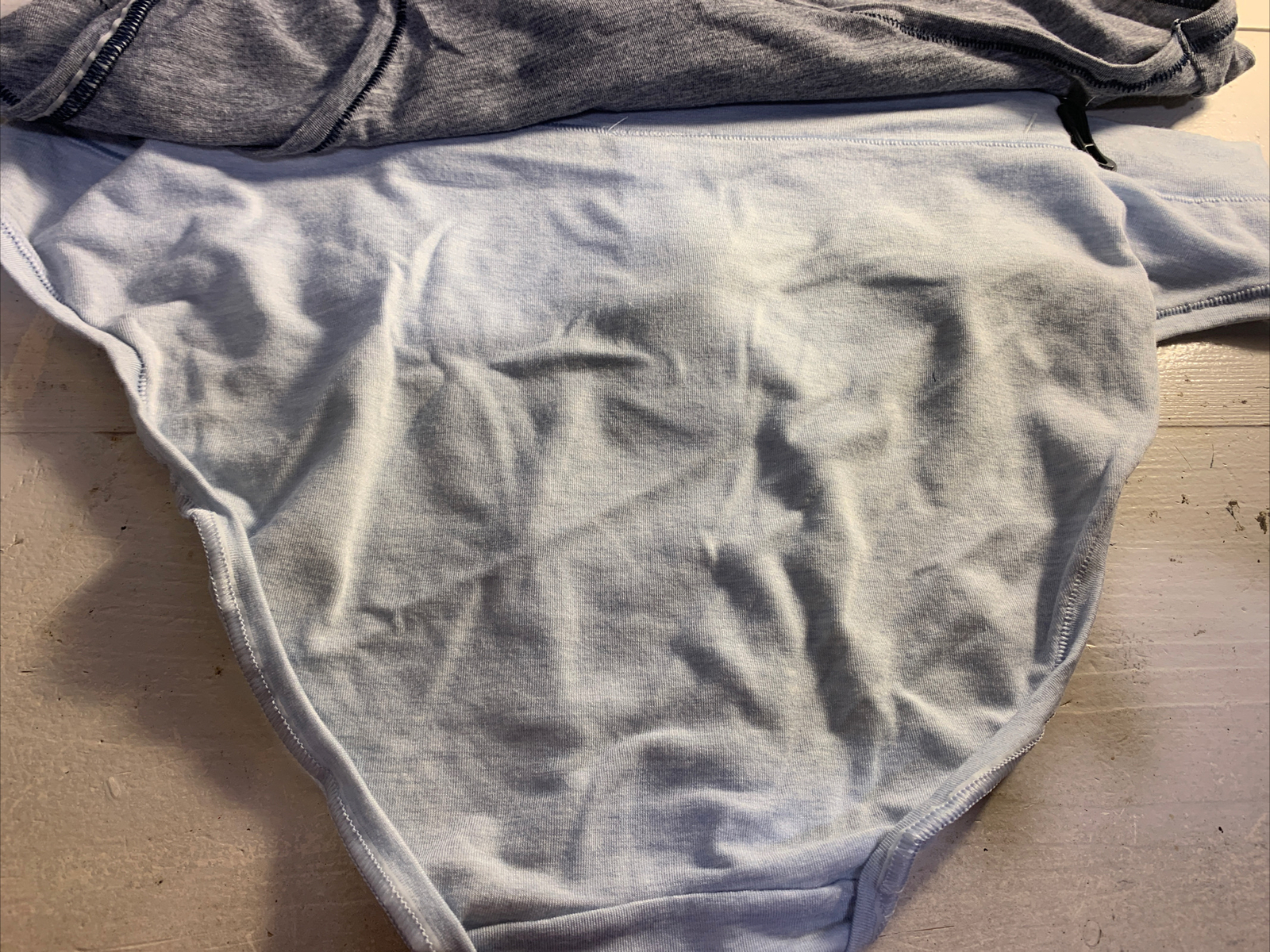 NEW WOMEN’S CALVIN KLEIN 2 PACK SOFT POLYESTER BIKINI GRAY & BABY BLUE MEDIUM