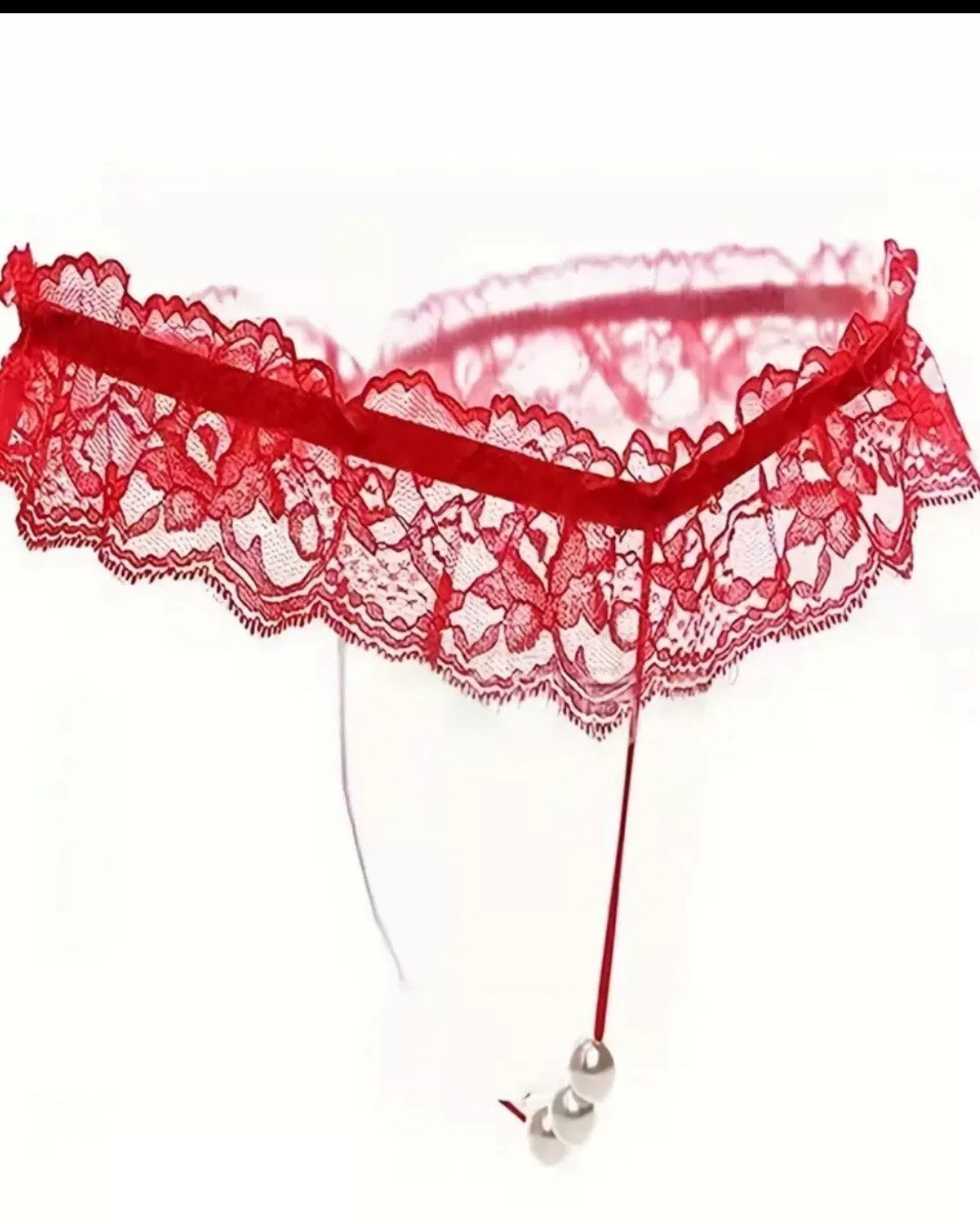Sexy Women Lace Crotchles Thong G-string Pearl Panties 11 Ladies Underwear