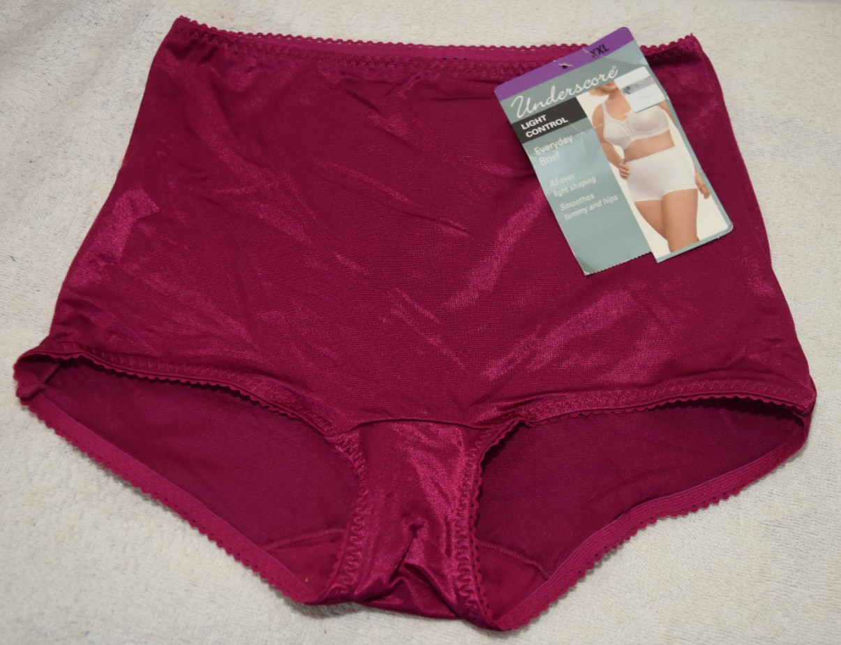 NWT Underscore Vintage Melrose Fuschia Light Control Brief XXL 2X 2XL