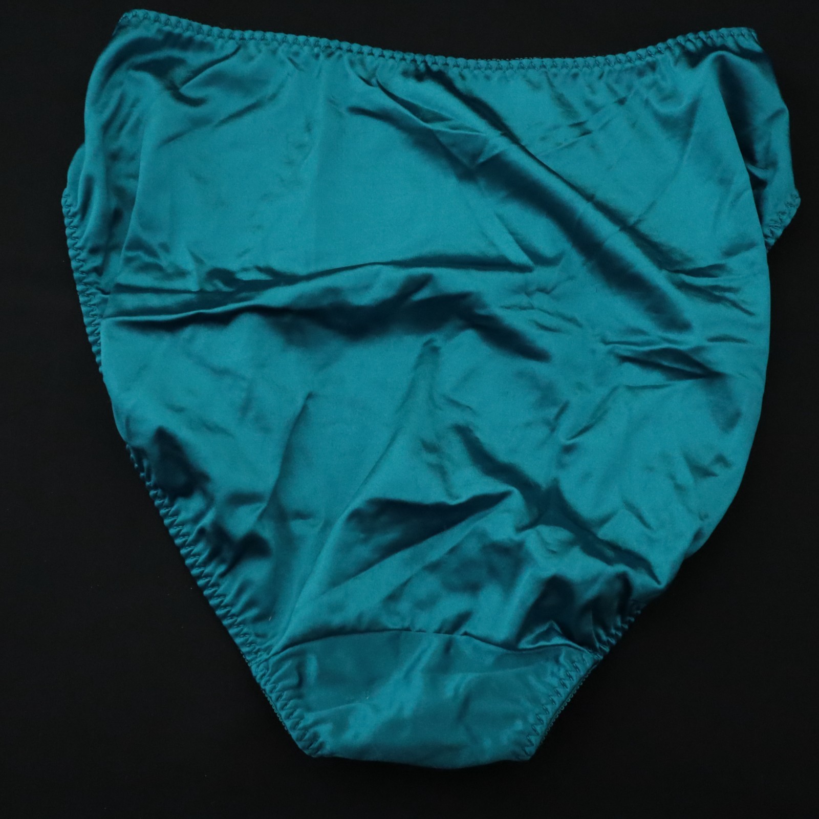 NEW Warner’s VTG 90s Stretch Satin Bright Shine High Cut Brief Panty LARGE