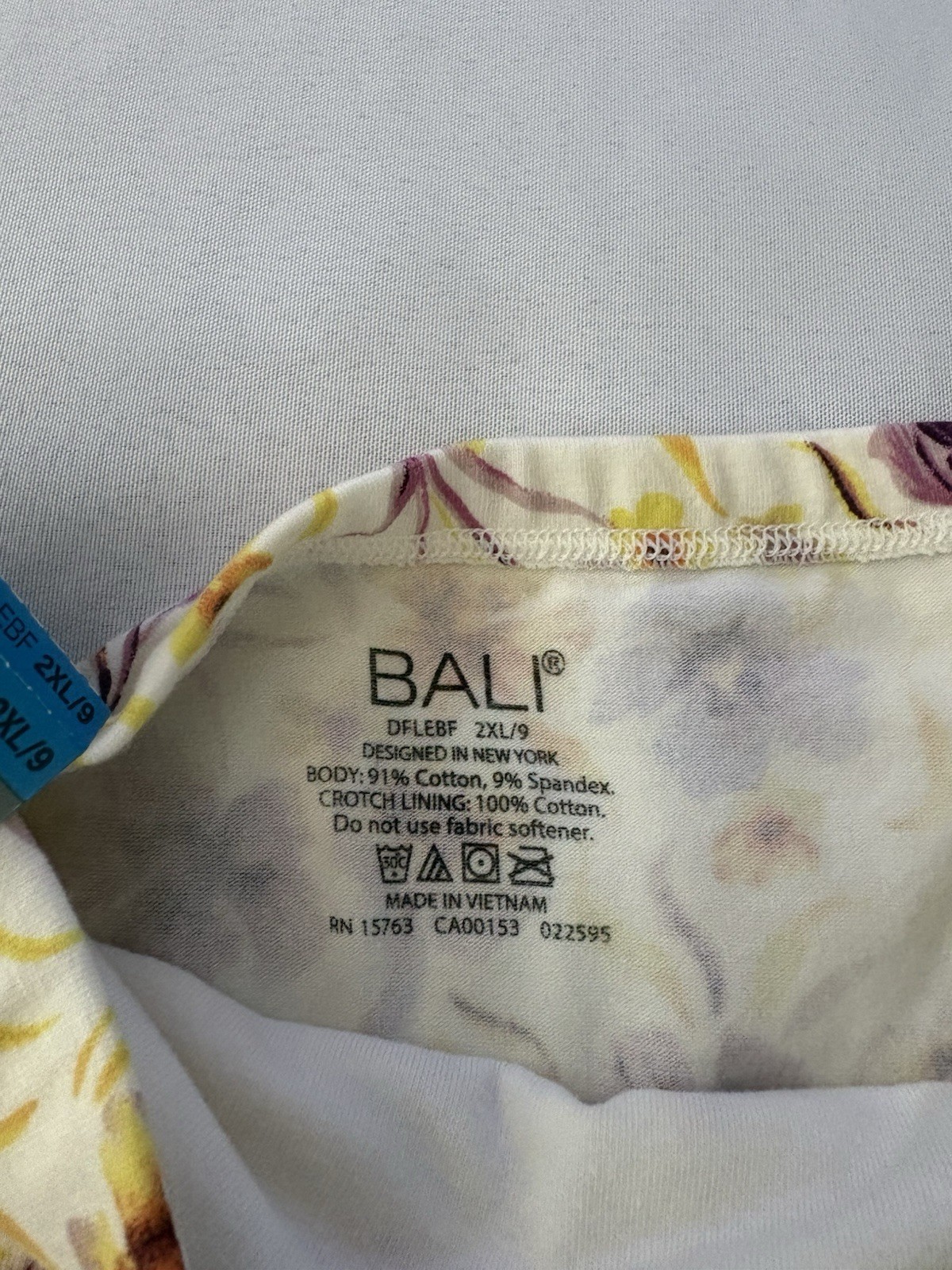 NEW Bali Breathable Cotton Briefs Panty DFLEBF Womens Panty Size 2XLarge 2 Pair