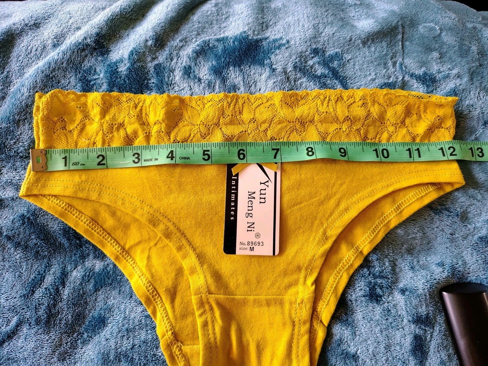 6-Pair Women’s Yun Meng Ni Cotton/Spandex Bikini Lace Underwear Size M