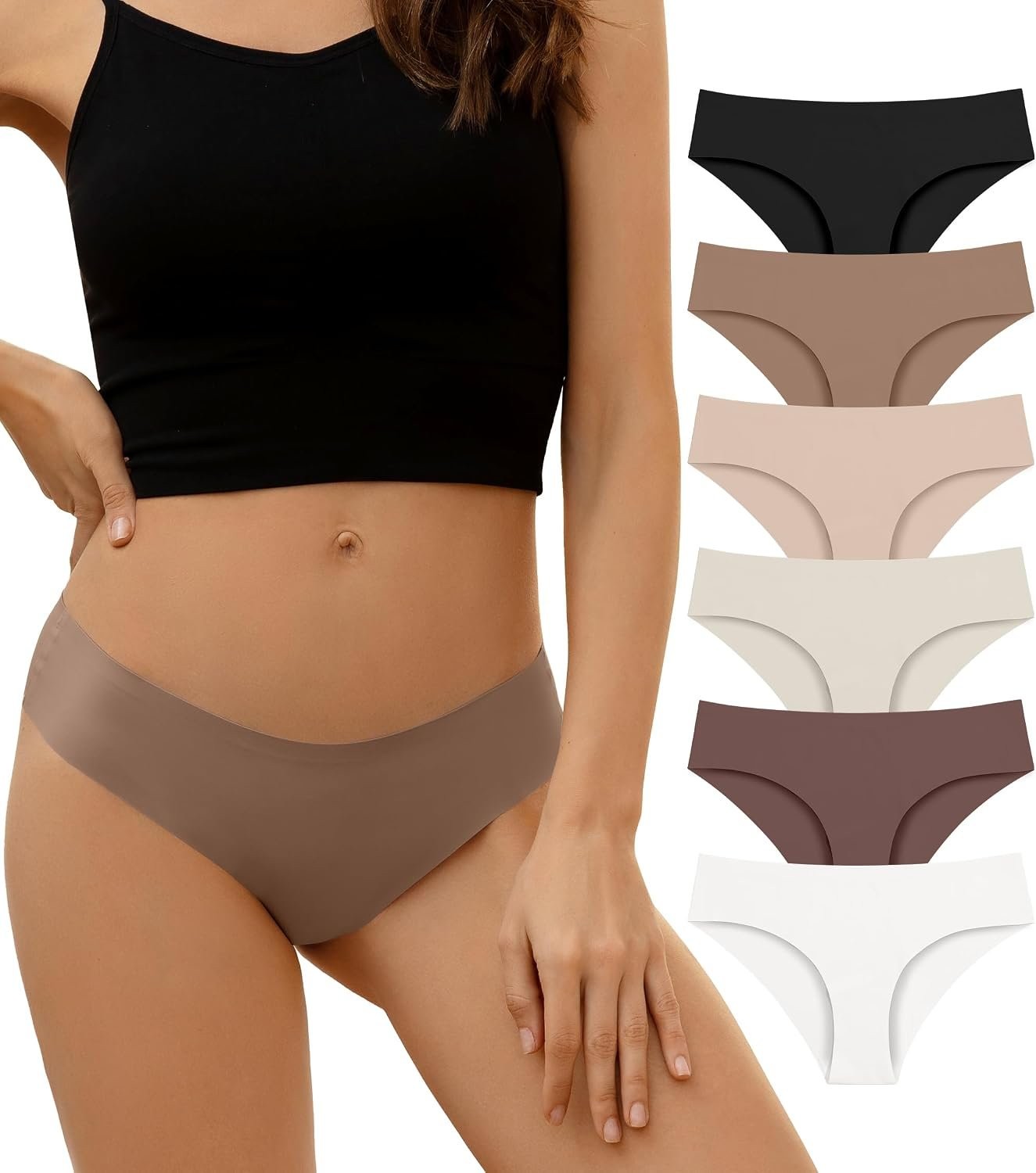 Seamless Underwear for Women No Show Bikini, Size Medium