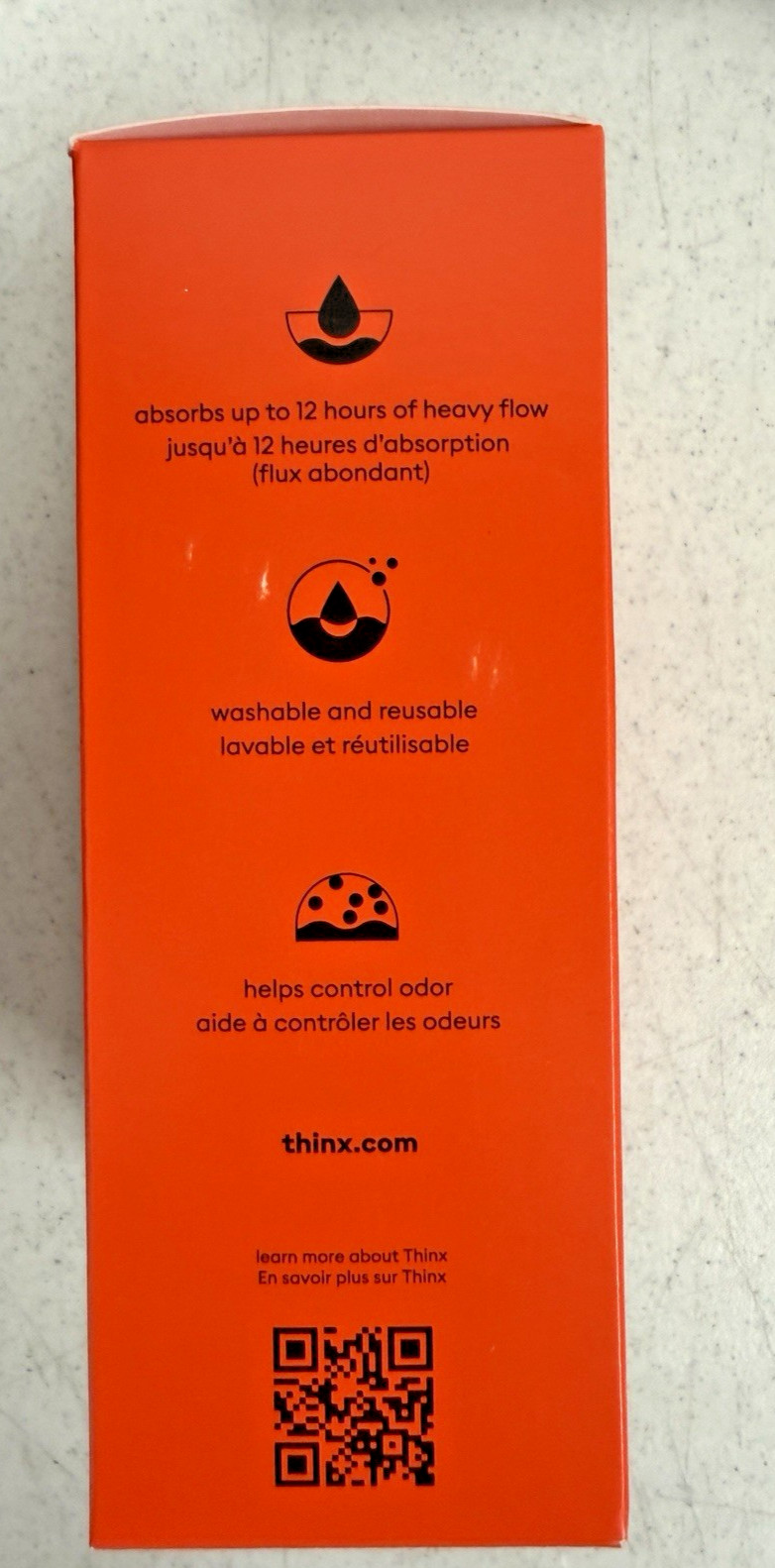 2 Pairs Thinx For All All-Day Absorbency Reusable Underwear Brief Black S / P