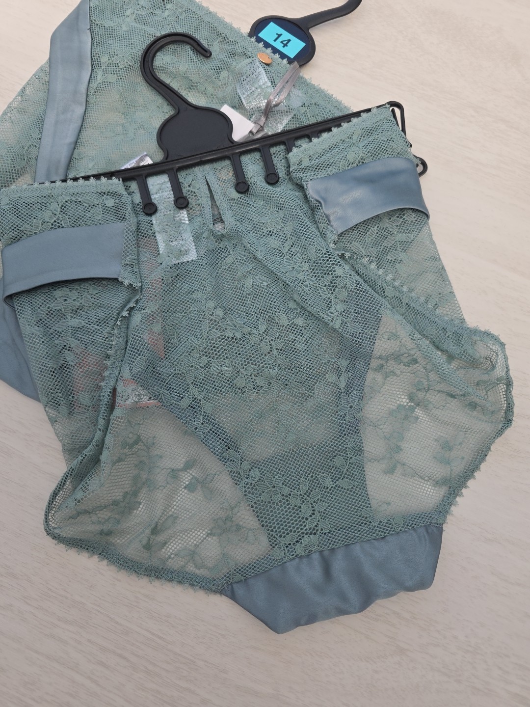 Ladies M&S Rosie Collection Dark Sage High Leg Knickers Size 14 NWT (2)