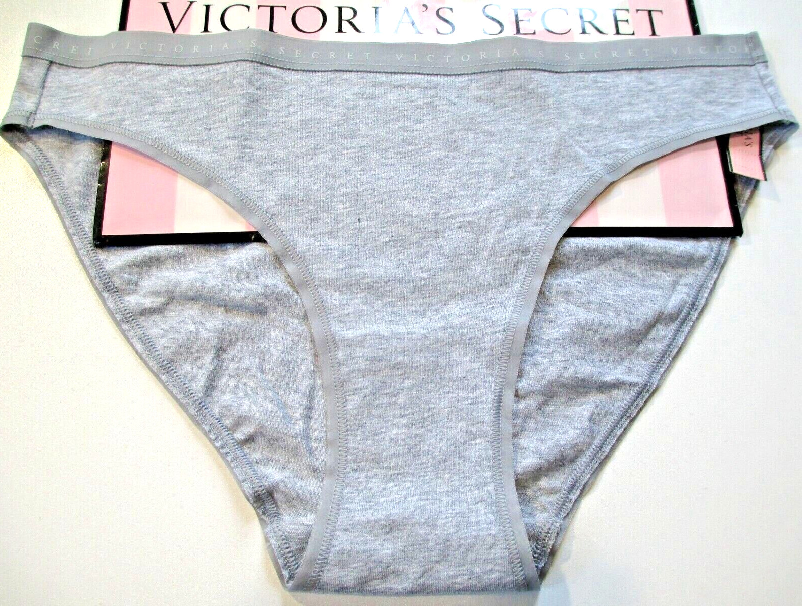 VICTORIA’S SECRET Cotton Bikini Panty VS Heather Gray S M XL 2XL FREE SHIP 4+