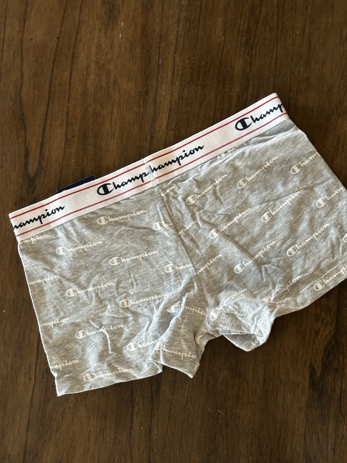 Champion BoyShorts, Panties Size Large L Ch49as Gray White Nwt