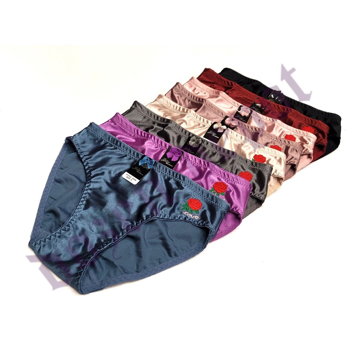 Women Full Seat Coverage High Cut Shiny Satin Silky Comfortable Bikini panties