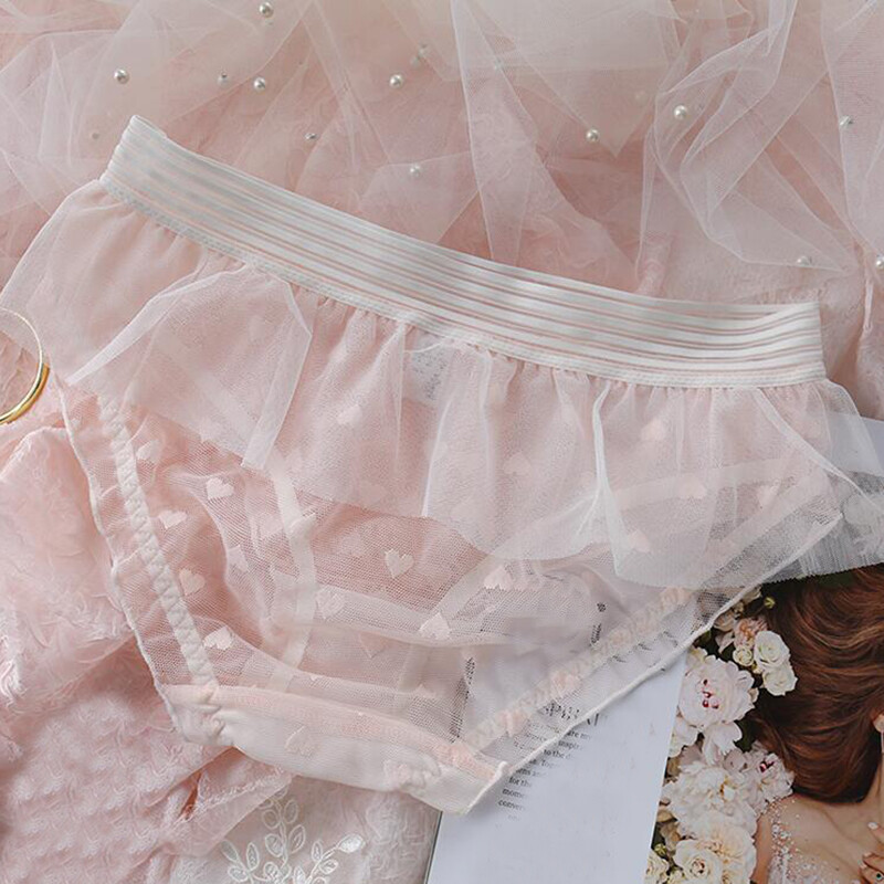 Sexy Sweet Girls Lolita Underpants Sheer Bow Panties Underwear Briefs Japanese