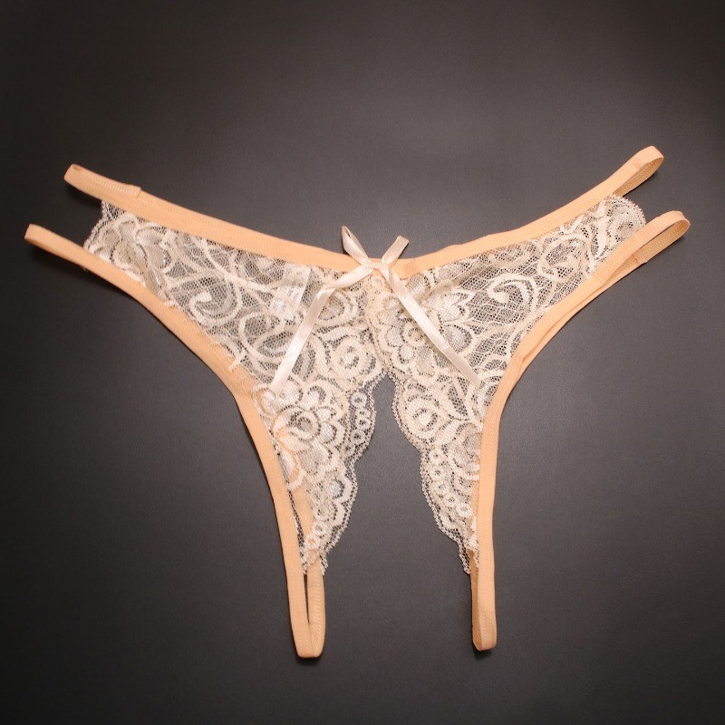 3pc Knickers Hollow Out Lace Crotchless Briefs Cheeky Panties Lingerie Underwear