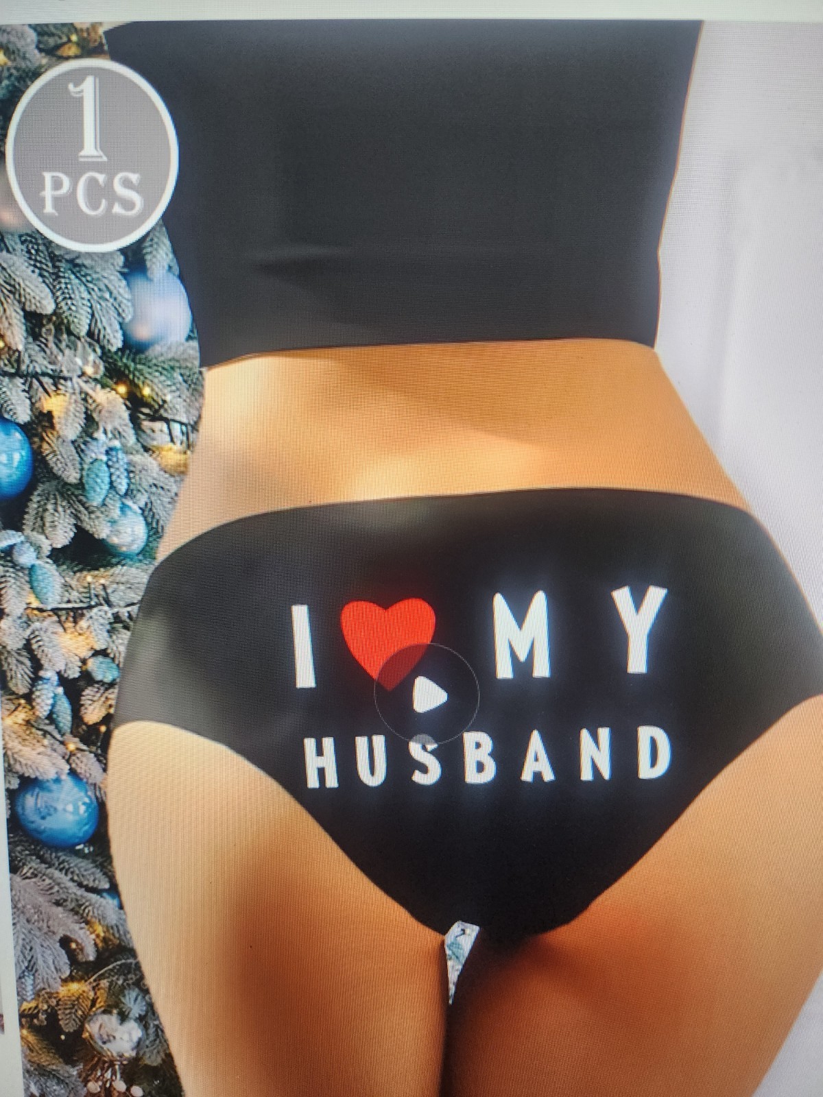 1 Pc Womens Low Rise Seamless Briefs Full Coverage “I Love My Husband” Panties