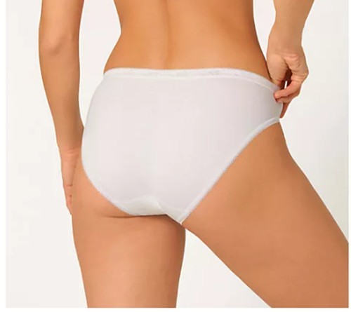 Sloggi TAI Briefs Knickers 4 Pack Basic 95% Cotton Low Rise White New Size 10