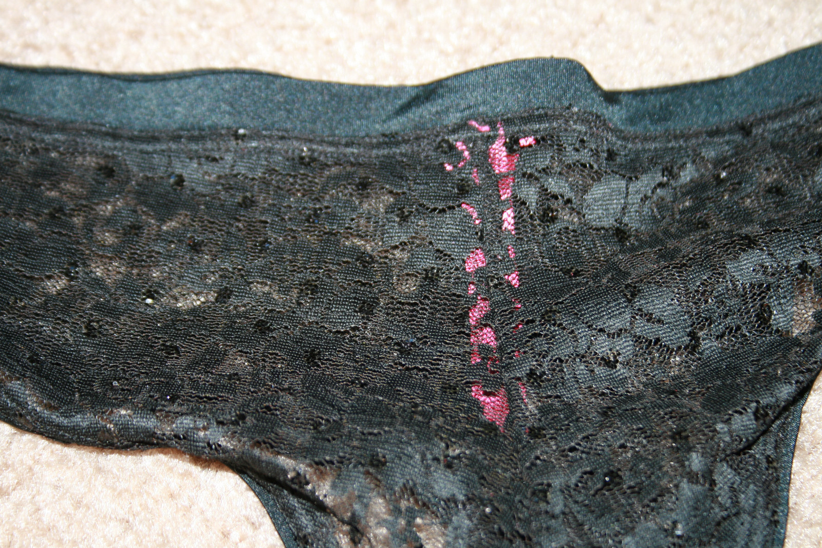 Victoria’s Secret Sexy Little Things Panties Black Sequins Lace Small Hiphugger