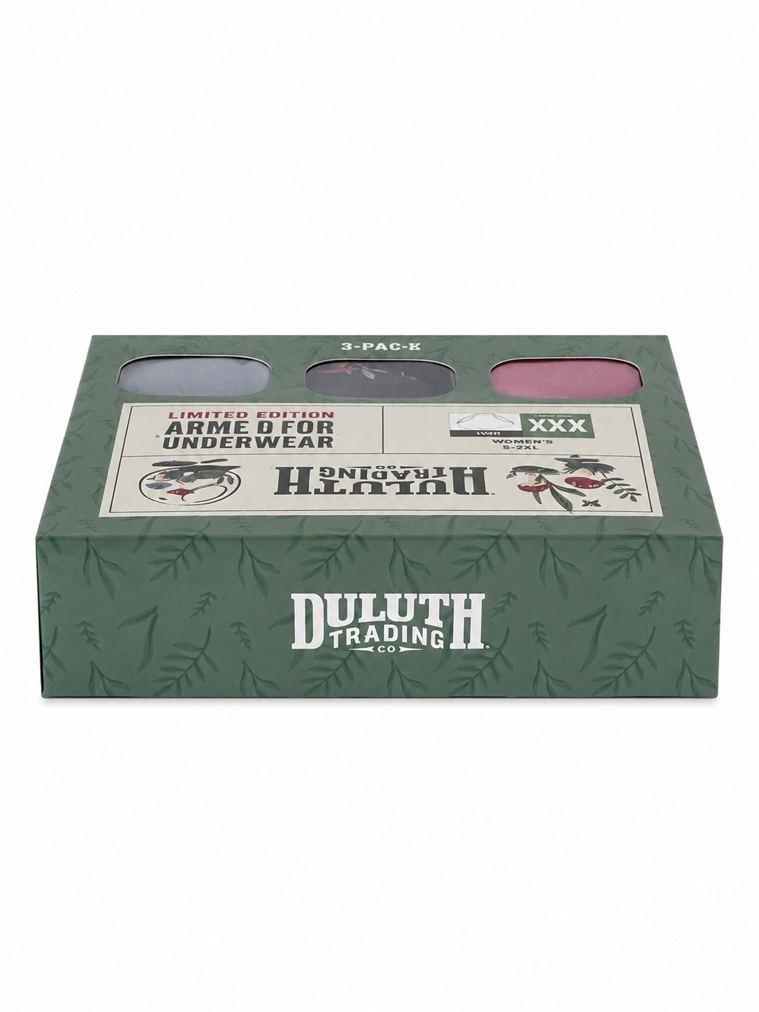Duluth Women’s Armachillo Cooling Briefs Underwear/3pk Mushroom Terrarium XXL