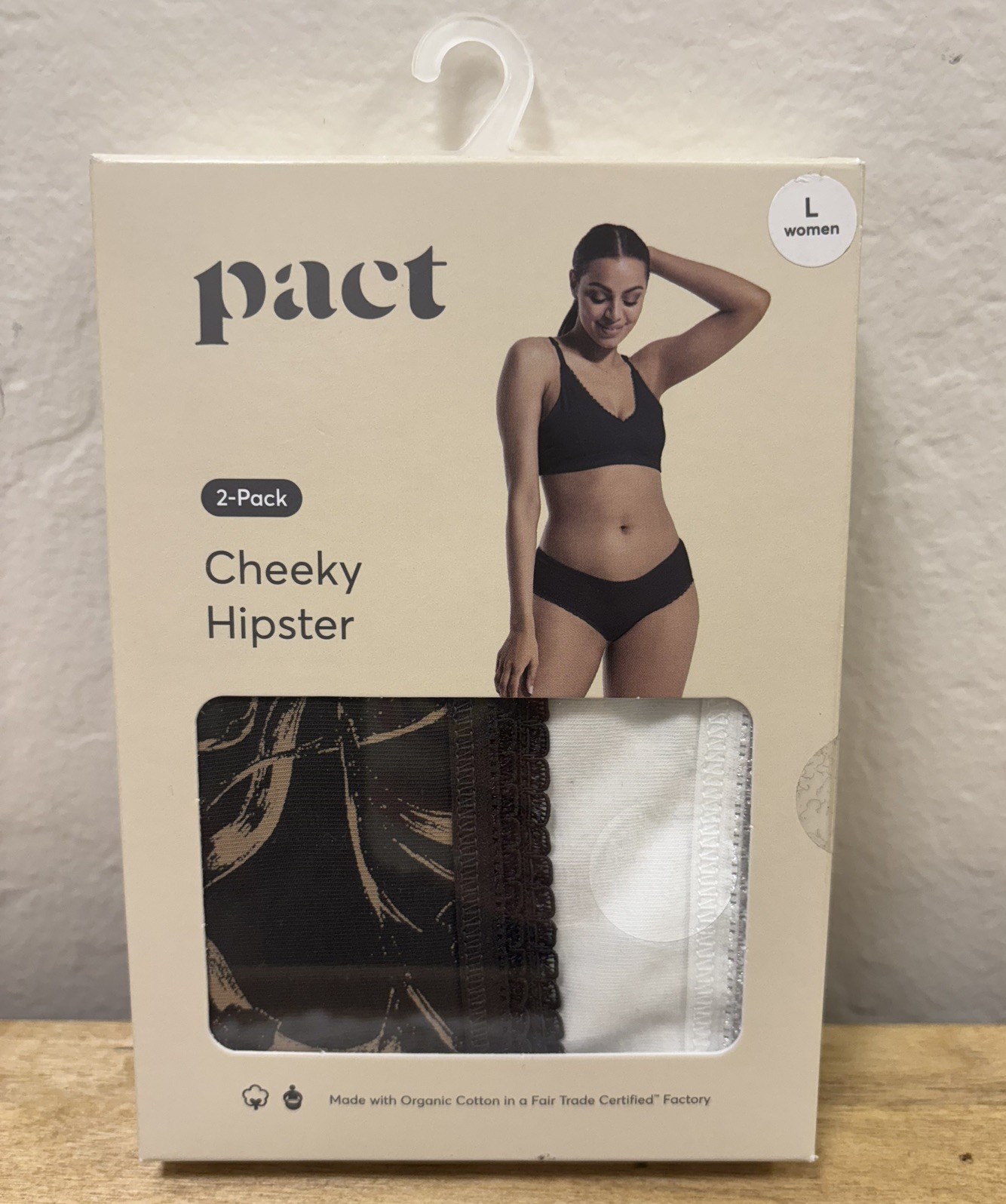 Women’s White/Vineyard Floral Sesame Cheeky Hipster 2-Pack Size L / T5
