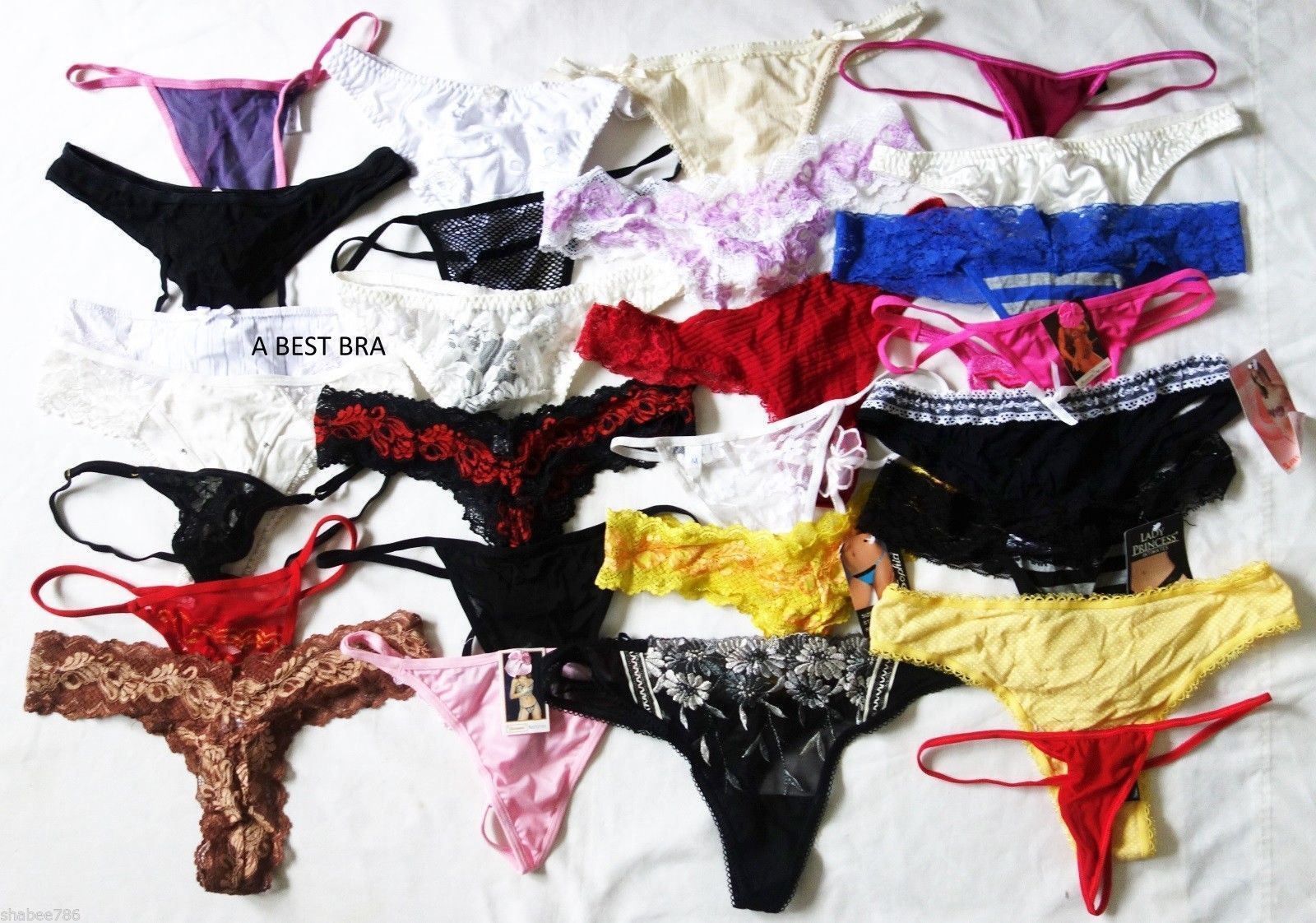 Lot 20 Lace Sheer Sexy Thongs Panties G-String Tanga Lingerie Underwear OS S M L